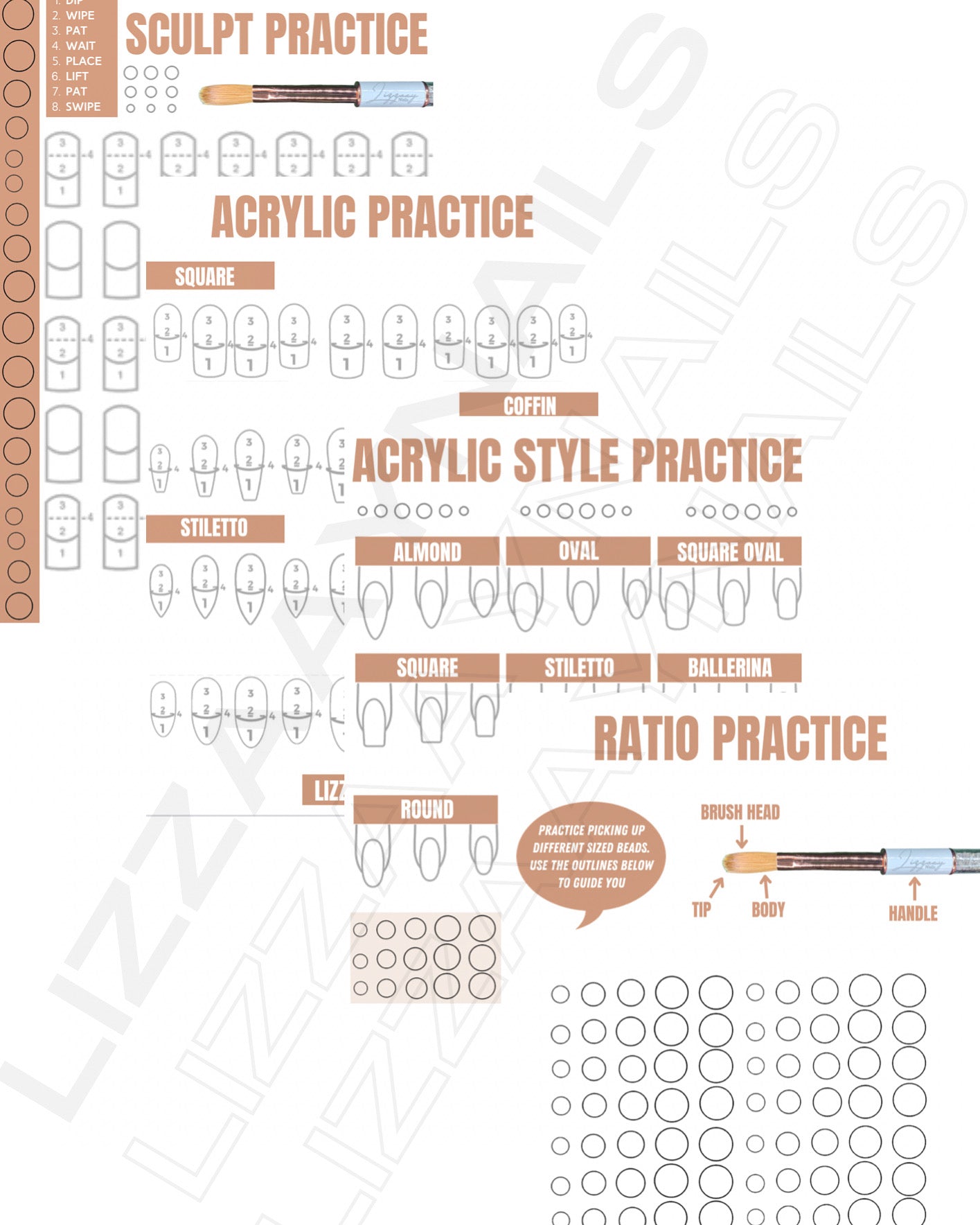 Acrylic Practice Sheet Bundle